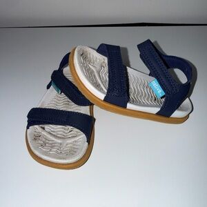 Native Charley Kids Navy Velcro Strap Sandals